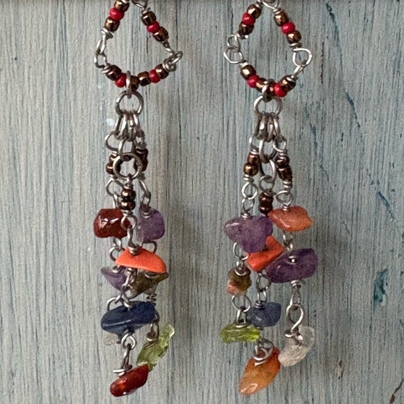 Jewelry - Colorful Beaded Dangle Earrings